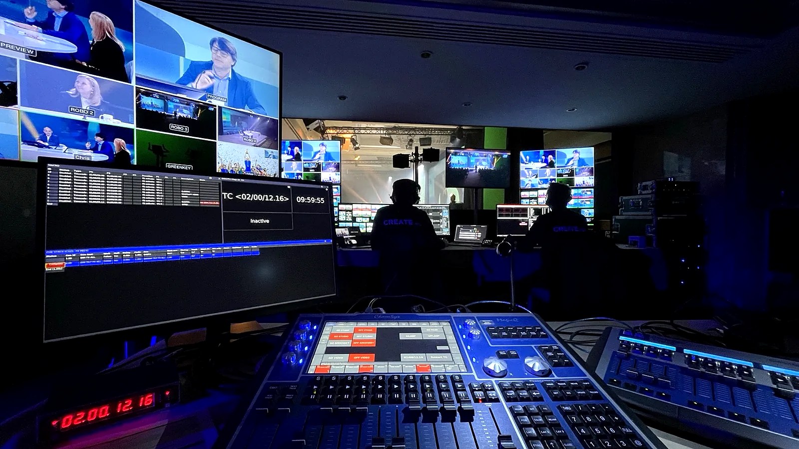 Videoregie en showcontrol tijdens een professionele productie